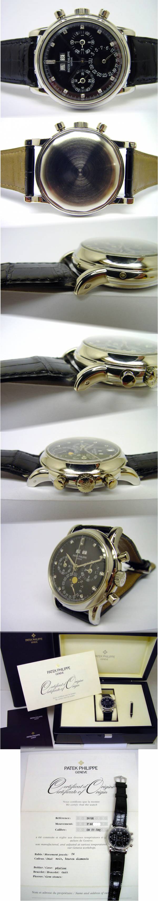 Patek Philippe 3970EP Chronograph und Ewiger Kalender Platin